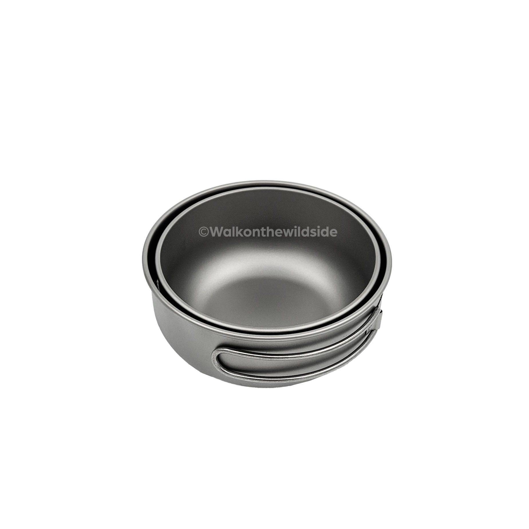 Keith Titanium Schüssel mit Griff 0,4l mit 0,3l Schüssel darin